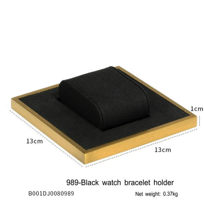 Jewelry props black high-grade microfiber metal jewelry display props necklace display shelf, ring earrings display shelf Jim Display