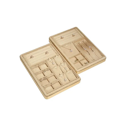 High-grade flannel jewelry tray, ring necklace, earrings, bracelets, multi-functional display plate, display plate, jewelry watch tray Jim Display