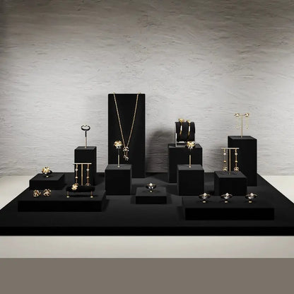 Luxury jewelry display props, high-end metal microfiber necklace, ring counter, jewelry display rack Jim Display