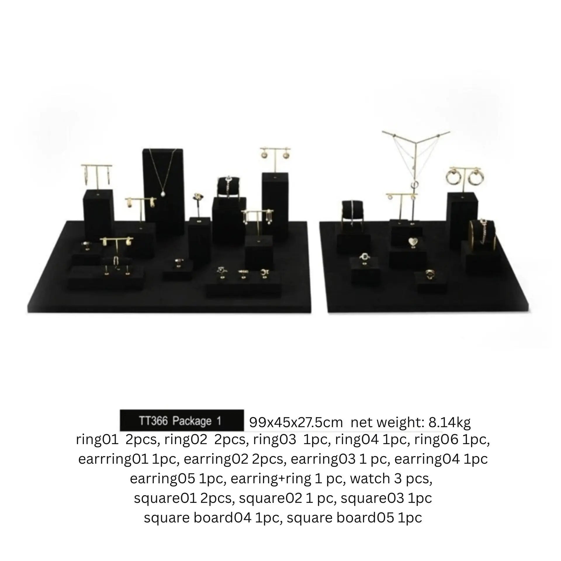 Luxury jewelry display props, high-end metal microfiber necklace, ring counter, jewelry display rack Jim Display