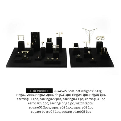 Luxury jewelry display props, high-end metal microfiber necklace, ring counter, jewelry display rack Jim Display