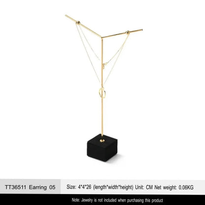 Luxury jewelry display props, high-end metal microfiber necklace, ring counter, jewelry display rack Jim Display