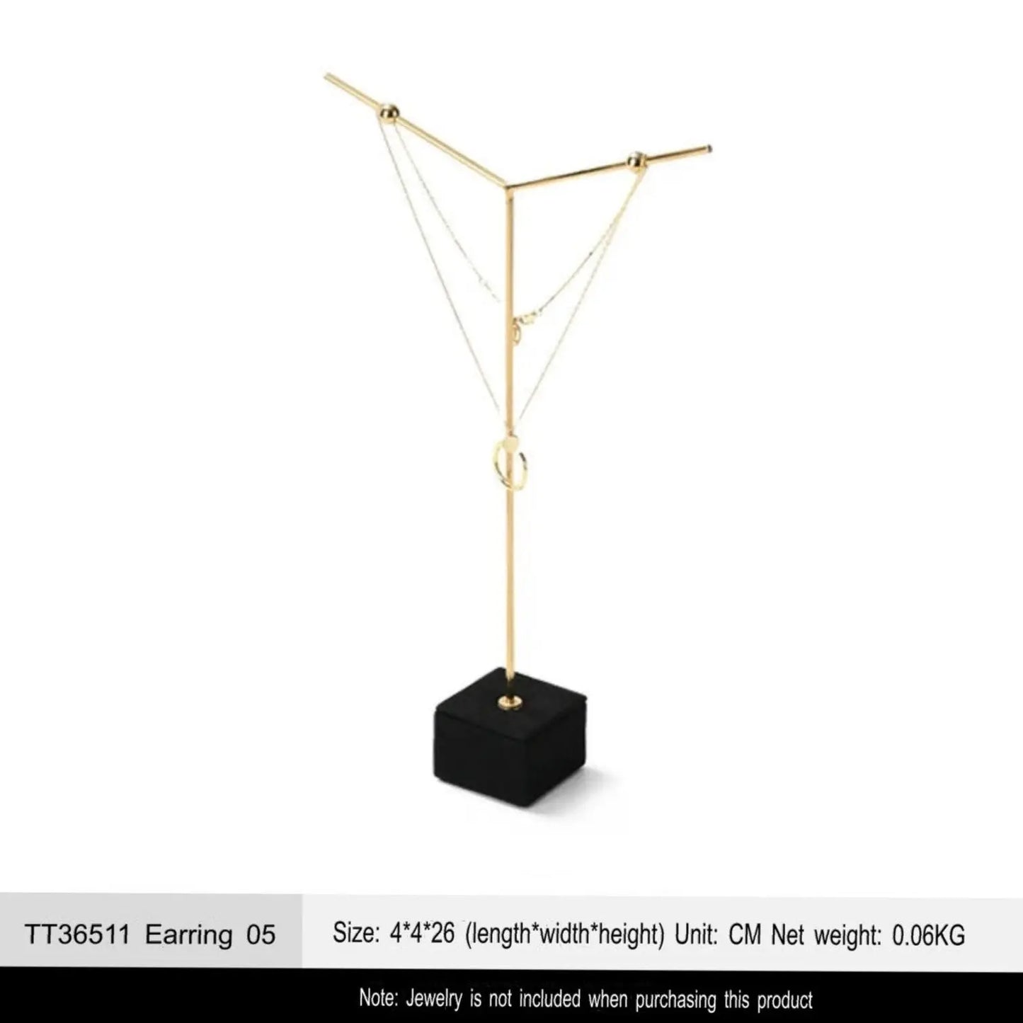 Luxury jewelry display props, high-end metal microfiber necklace, ring counter, jewelry display rack Jim Display