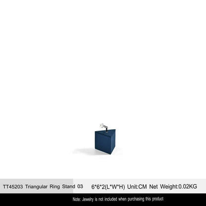 Ring Display Props Blue Microfiber Ring Holder Display Storage Ornament Ring Display Stand Jim Display