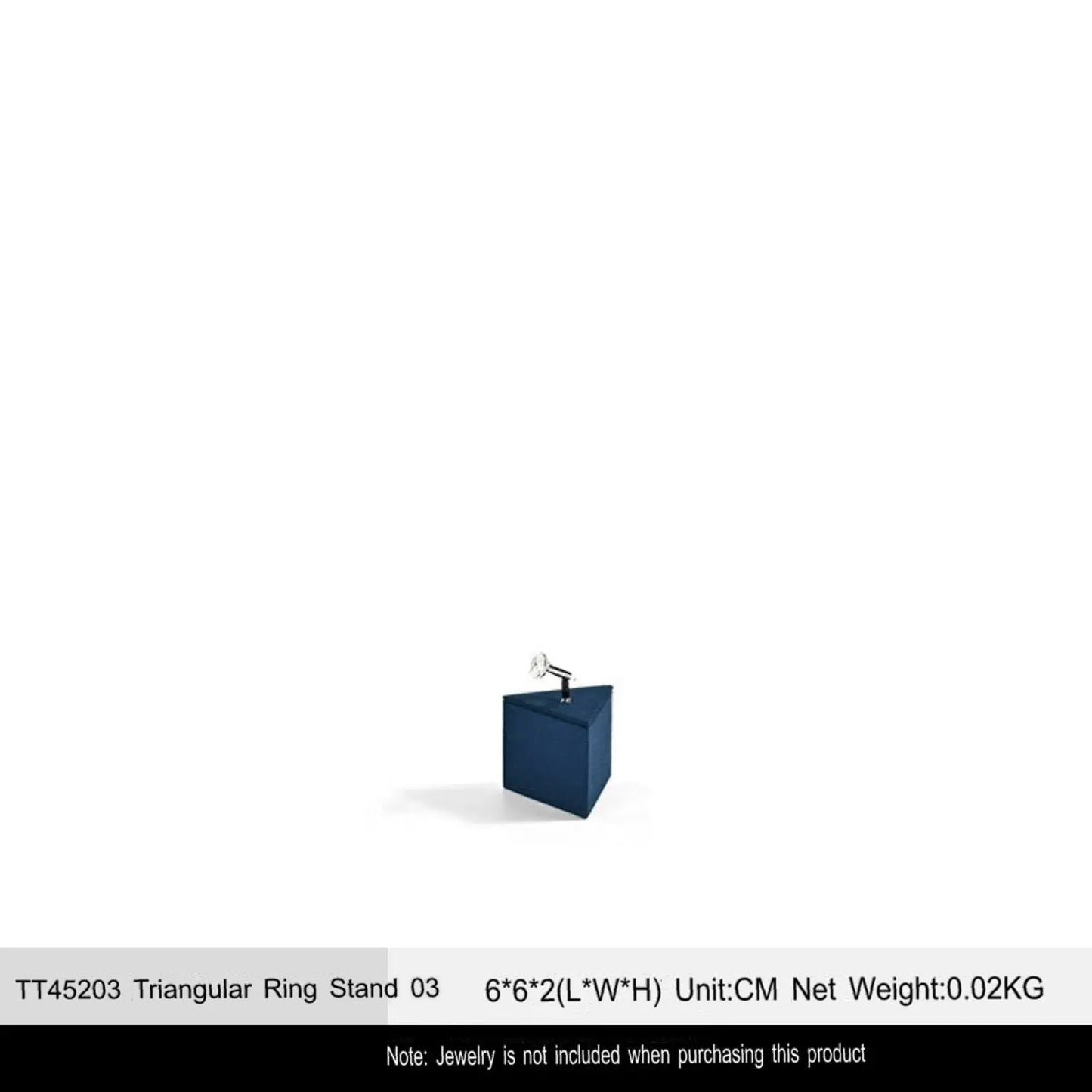 Ring Display Props Blue Microfiber Ring Holder Display Storage Ornament Ring Display Stand Jim Display