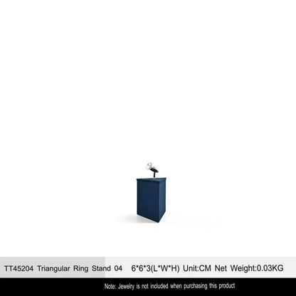 Ring Display Props Blue Microfiber Ring Holder Display Storage Ornament Ring Display Stand Jim Display