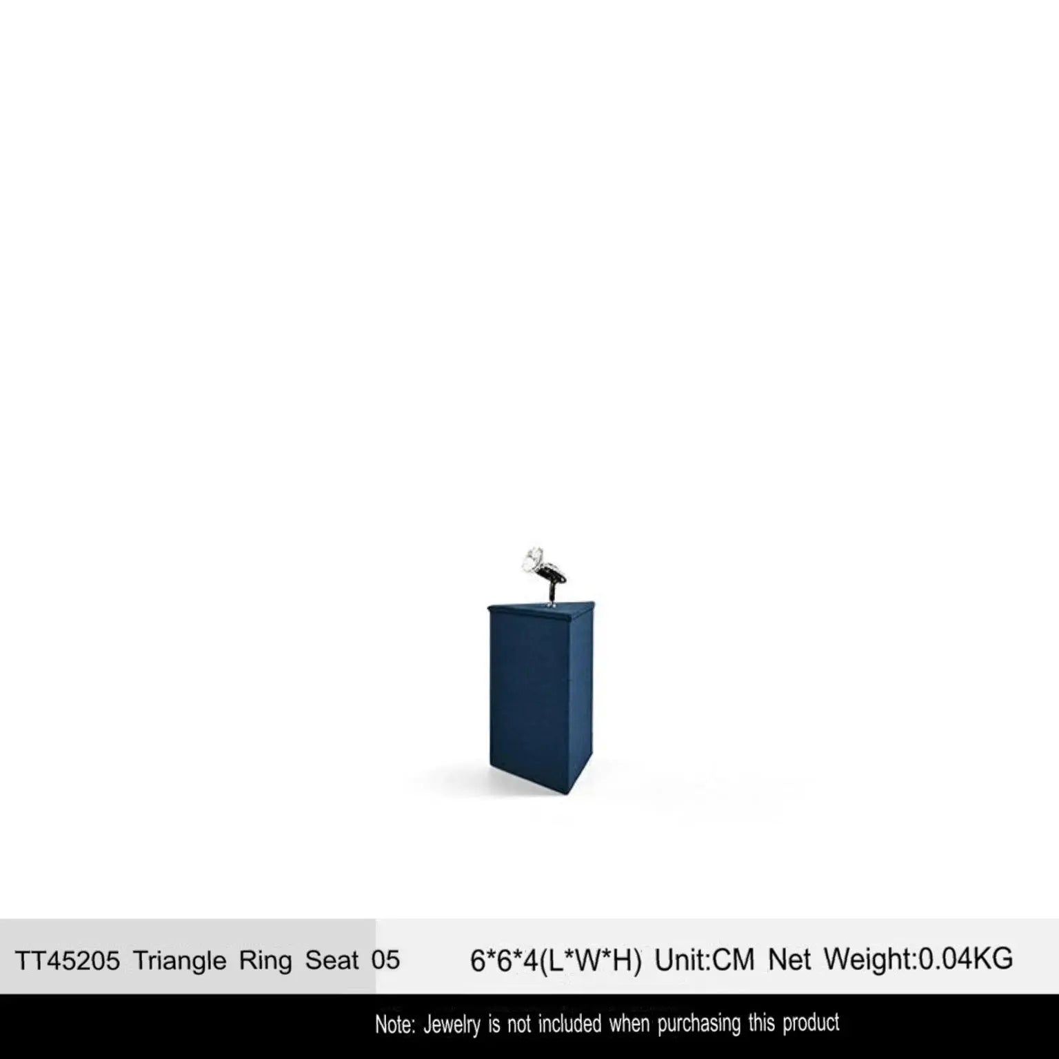 Ring Display Props Blue Microfiber Ring Holder Display Storage Ornament Ring Display Stand Jim Display