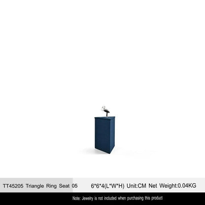 Ring Display Props Blue Microfiber Ring Holder Display Storage Ornament Ring Display Stand Jim Display