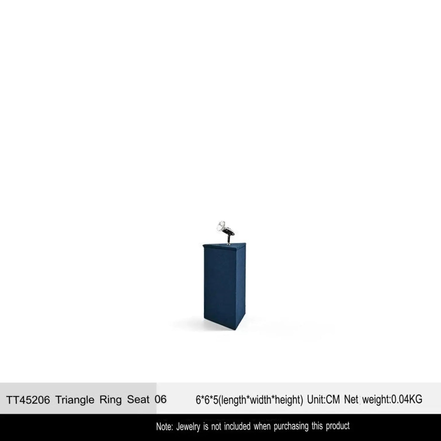 Ring Display Props Blue Microfiber Ring Holder Display Storage Ornament Ring Display Stand Jim Display