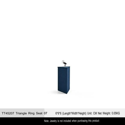 Ring Display Props Blue Microfiber Ring Holder Display Storage Ornament Ring Display Stand Jim Display