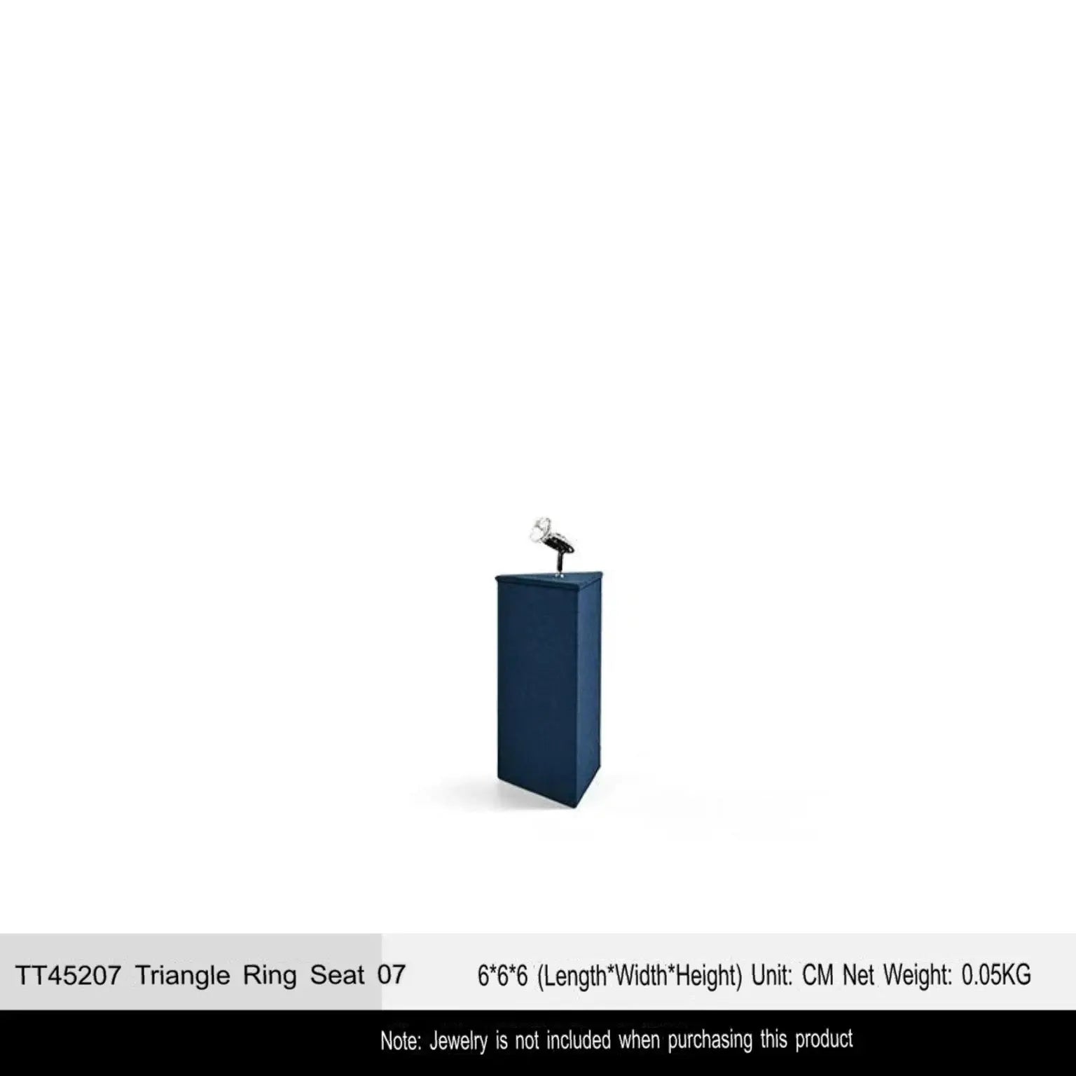 Ring Display Props Blue Microfiber Ring Holder Display Storage Ornament Ring Display Stand Jim Display
