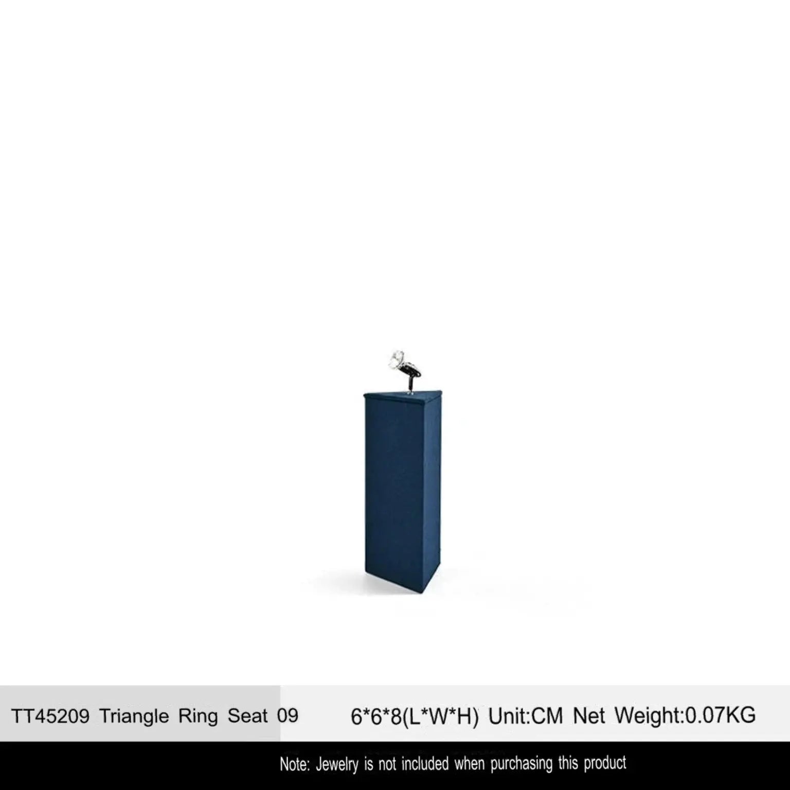 Ring Display Props Blue Microfiber Ring Holder Display Storage Ornament Ring Display Stand Jim Display