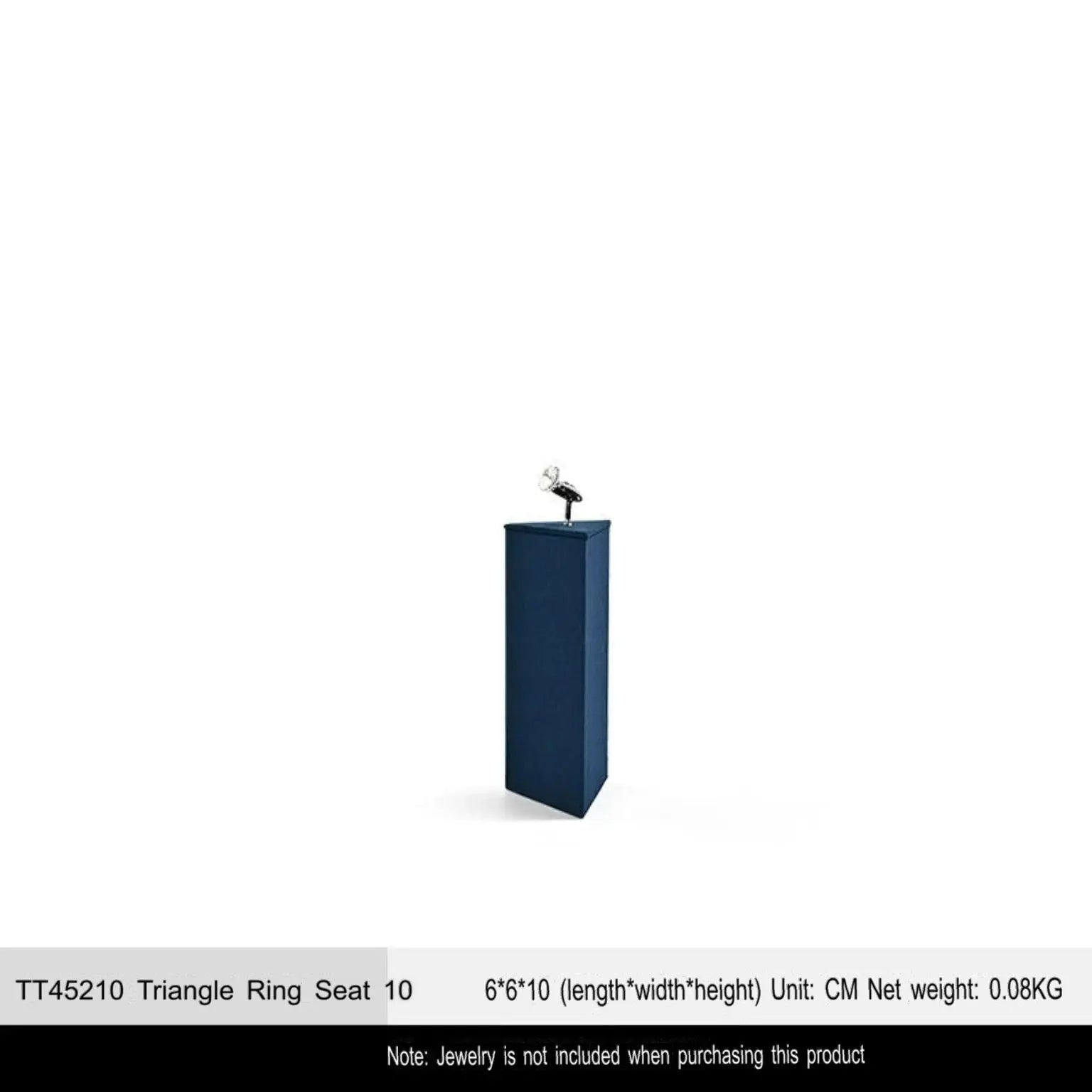 Ring Display Props Blue Microfiber Ring Holder Display Storage Ornament Ring Display Stand Jim Display
