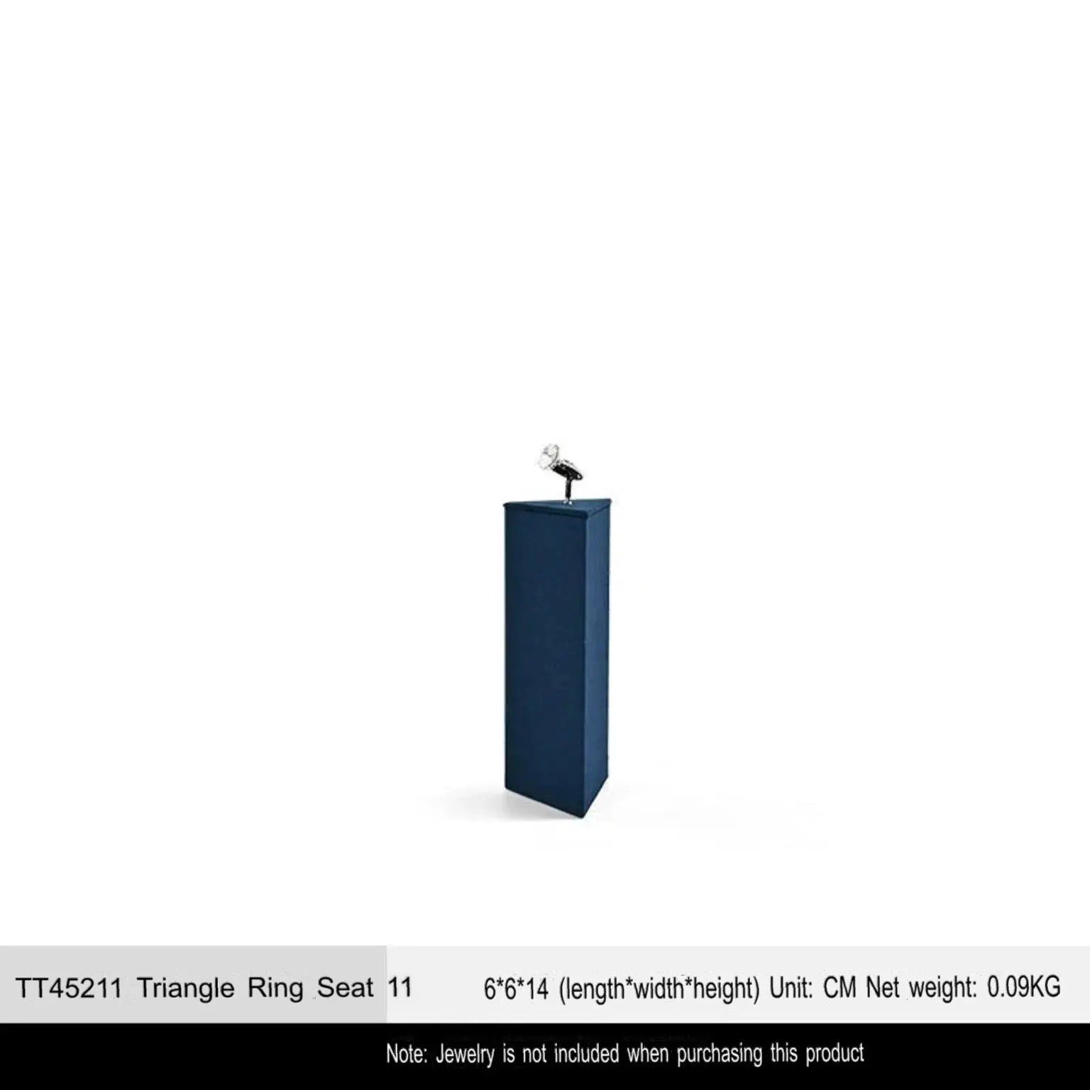 Ring Display Props Blue Microfiber Ring Holder Display Storage Ornament Ring Display Stand Jim Display