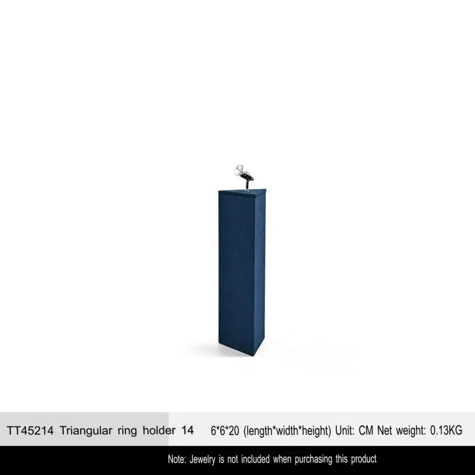 Ring Display Props Blue Microfiber Ring Holder Display Storage Ornament Ring Display Stand Jim Display