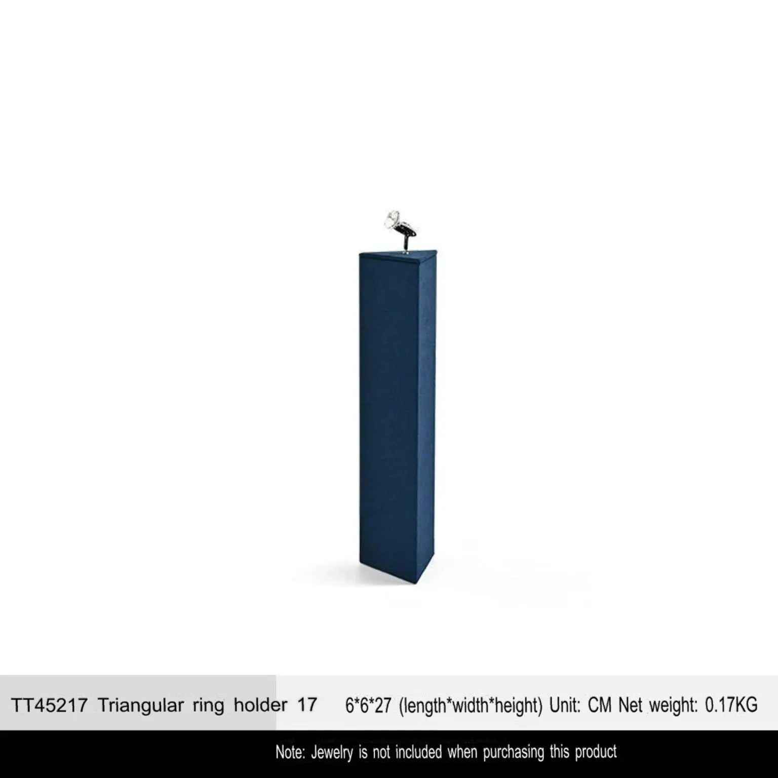 Ring Display Props Blue Microfiber Ring Holder Display Storage Ornament Ring Display Stand Jim Display