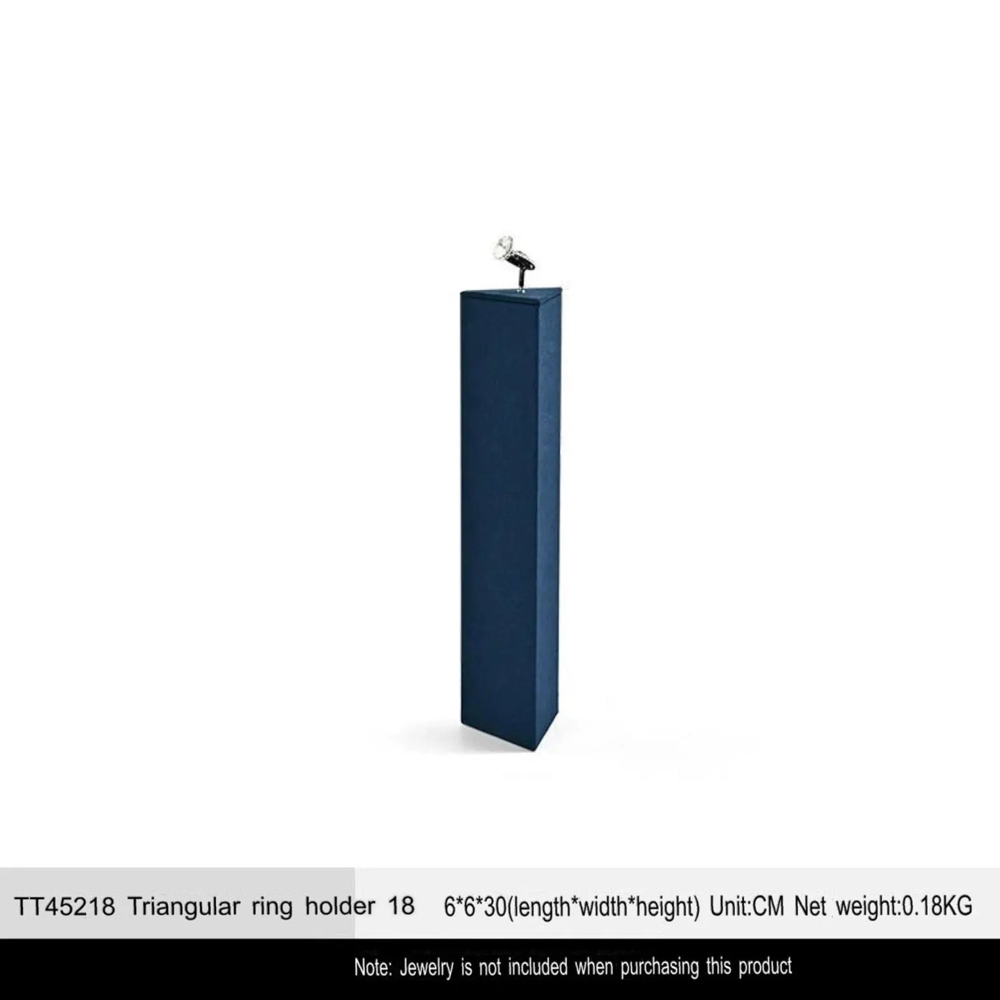 Ring Display Props Blue Microfiber Ring Holder Display Storage Ornament Ring Display Stand Jim Display