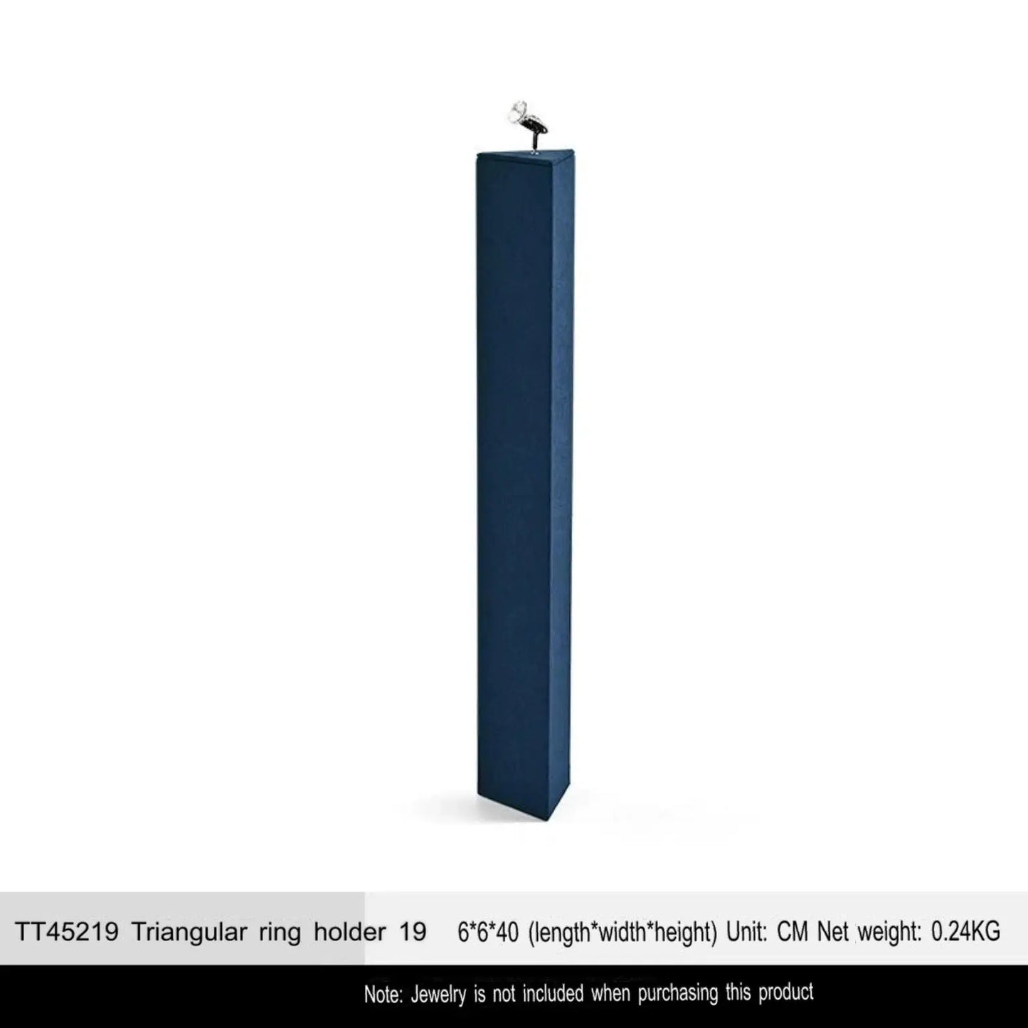 Ring Display Props Blue Microfiber Ring Holder Display Storage Ornament Ring Display Stand Jim Display