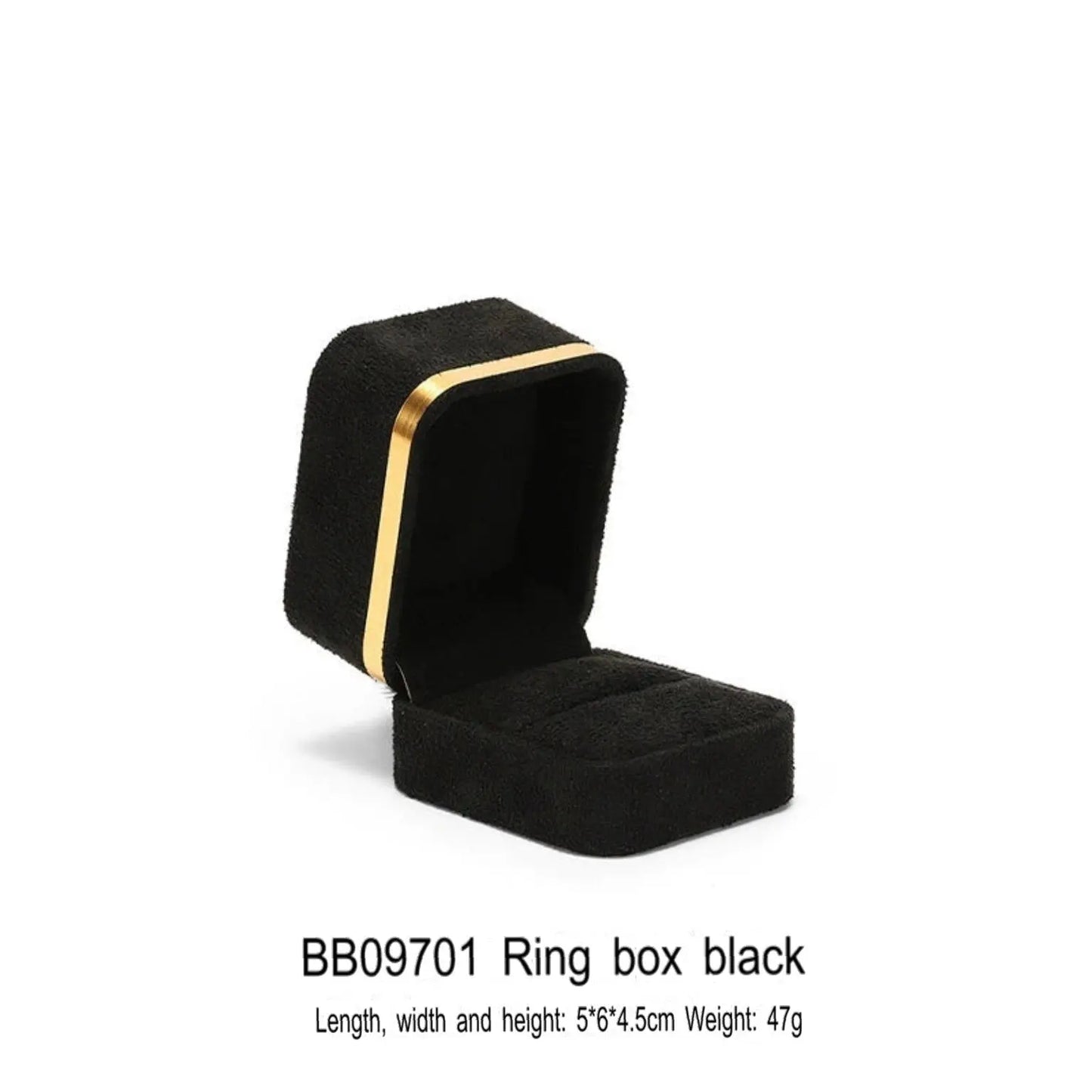 Light Luxury Jet Black Ring Box, Small Fine Jewelry Box, Necklace, Bracelet Jewelry Packaging Box, Gift Box Jim Display
