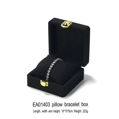 Jewelry Box, Microfiber Metal Buckle, Ring, Pendant Box, Jewelry Storage, Box, Necklace, Gift Box Jim Display