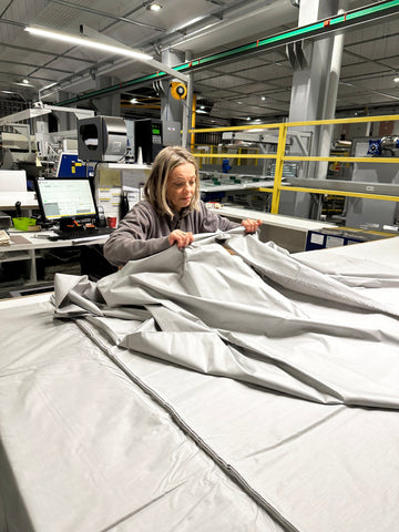 Au Lit Fine Linens Italian Mill - fabric is stress tested and cut