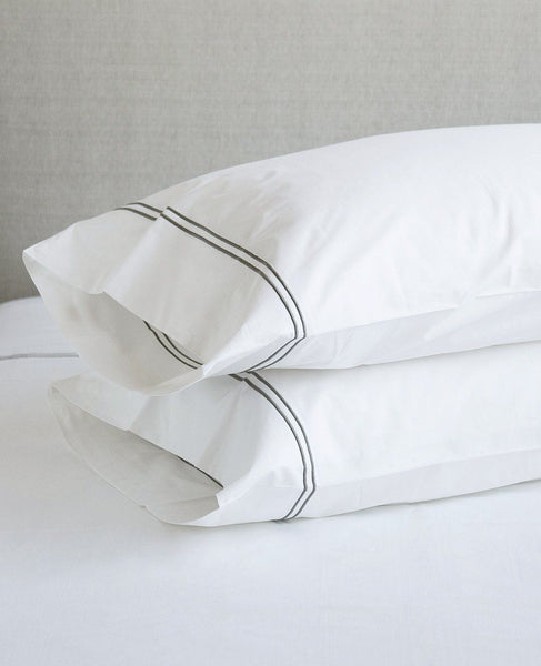 Au Lit Fine Linens - Hotel 2-Line Stitch on Crisp & Cool 100% Cotton Percale