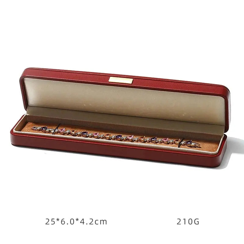 Light luxury Jewelry box high-end export suede inner bracelet bracelet necklace ring box high-end Jim Display