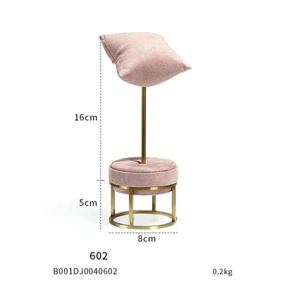 Pink Window Display Props, Metal Jewelry, Necklace Display Shelf, Neck Jewelry Display Props Jim Display