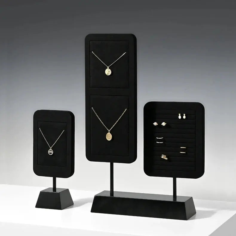 High Grade Jewelry Display Props Premium Black Ring Earrings Necklace Jewelry Display Stand Jim Display