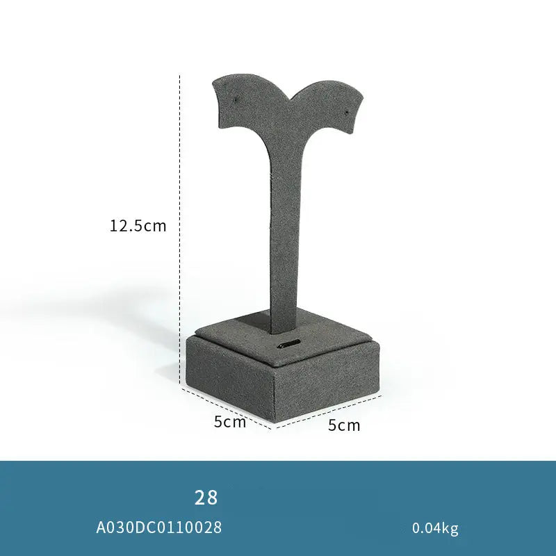 Gray microfiber jewellery display props, necklaces, pendants, earrings, rings, jewelry displays, jewelry display jewelry display shelves Jim Display
