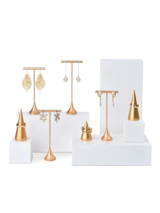 Tapered Metal Ring Display Holder Earrings Rack Display Stand Jewelry Shooting Props Stud Earrings Stands Jim Display