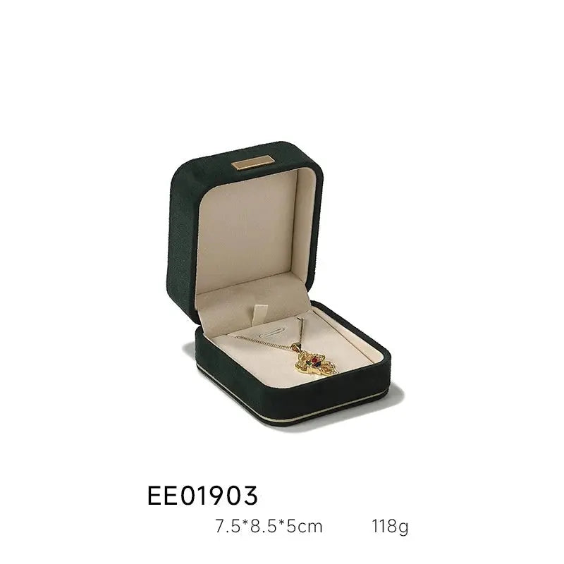 Light Luxury Jewelry Box in Premium Quality Suede, Various Colours Available Jim Display