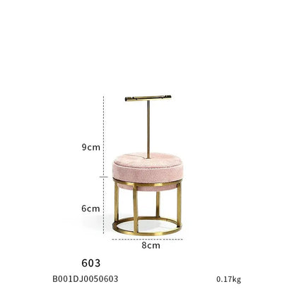 Pink Window Display Props, Metal Jewelry, Necklace Display Shelf, Neck Jewelry Display Props Jim Display