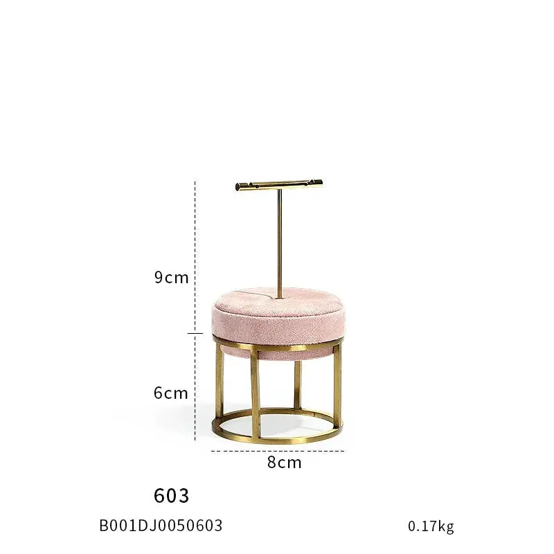 Pink Window Display Props, Metal Jewelry, Necklace Display Shelf, Neck Jewelry Display Props Jim Display
