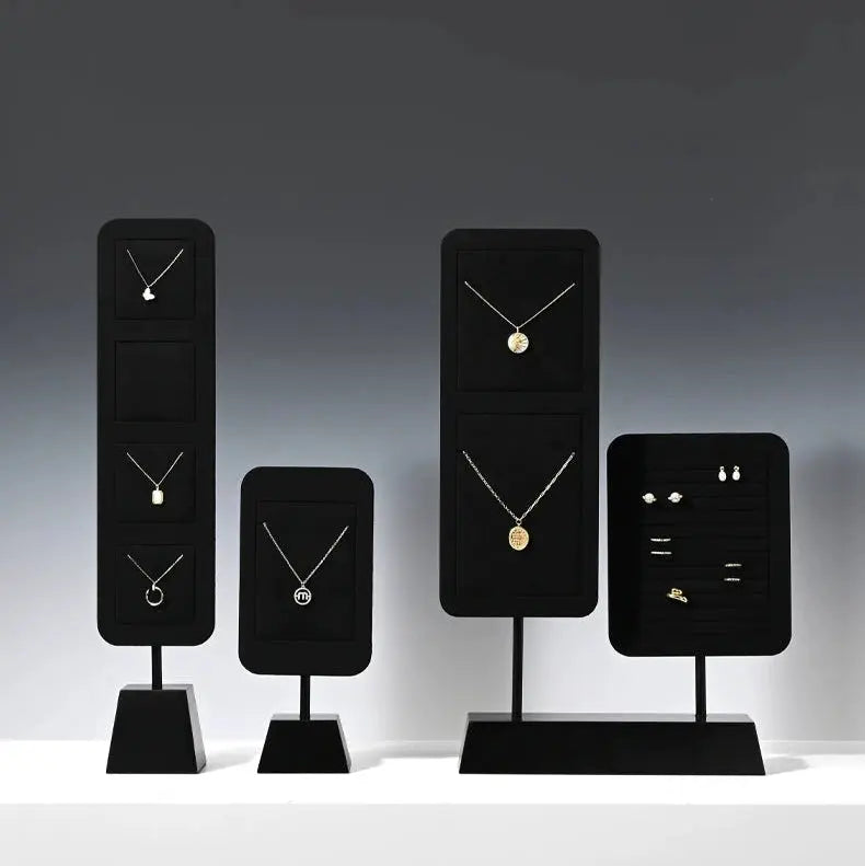 High Grade Jewelry Display Props Premium Black Ring Earrings Necklace Jewelry Display Stand Jim Display