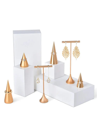 Tapered Metal Ring Display Holder Earrings Rack Display Stand Jewelry Shooting Props Stud Earrings Stands Jim Display