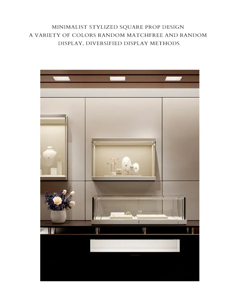 Jewelry display props, modern light luxury, microfiber display Jim Display