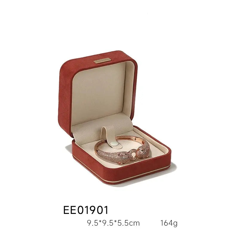 Light Luxury Jewelry Box in Premium Quality Suede, Various Colours Available Jim Display