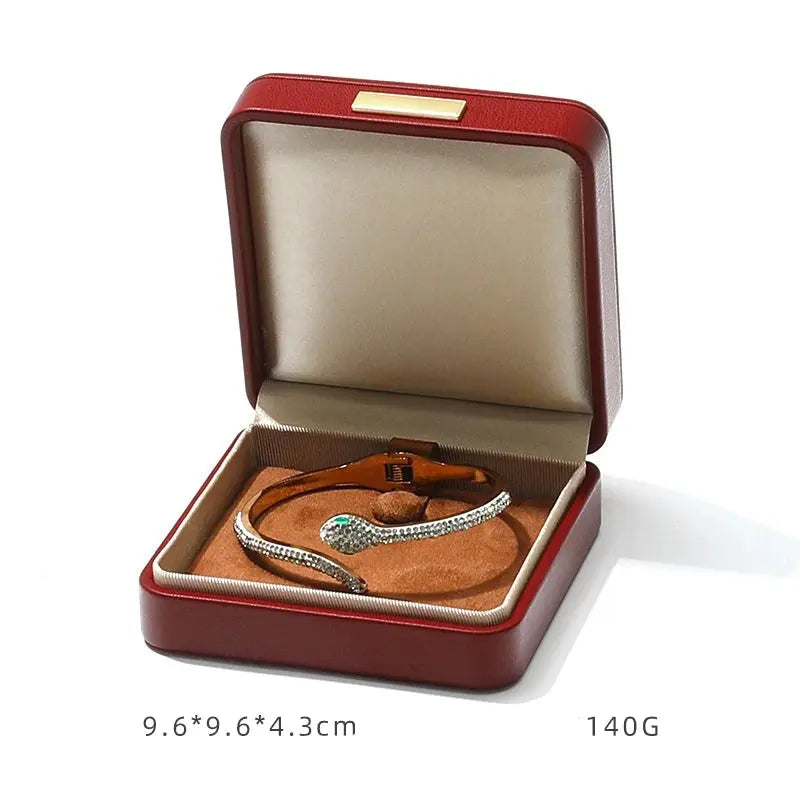 Light luxury Jewelry box high-end export suede inner bracelet bracelet necklace ring box high-end Jim Display