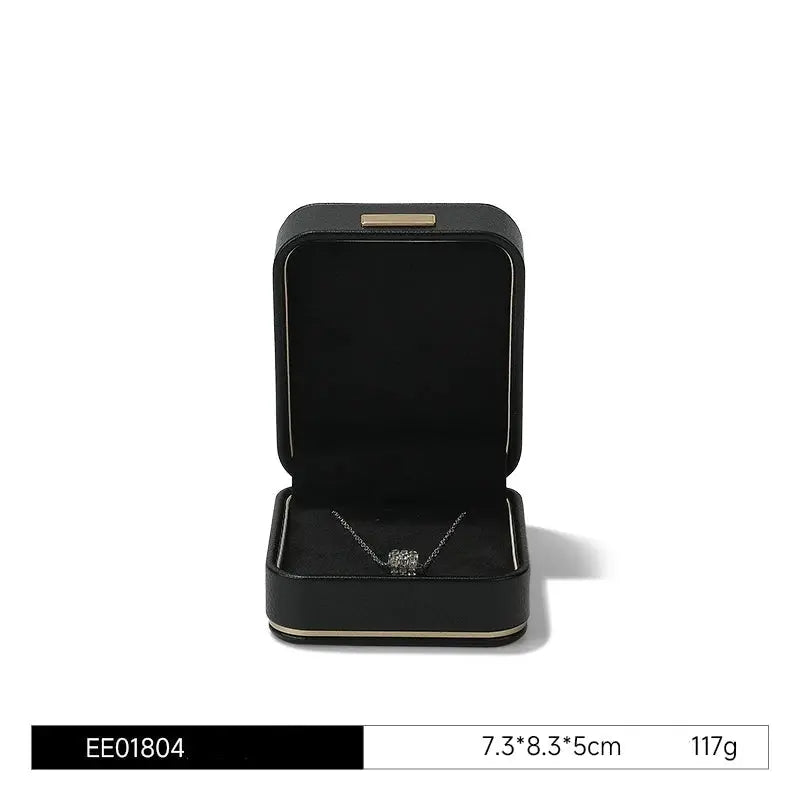 Jewelry box, wedding PU leather ring box, earrings, necklace storage box, confession jewelry packaging, gift box Jim Display