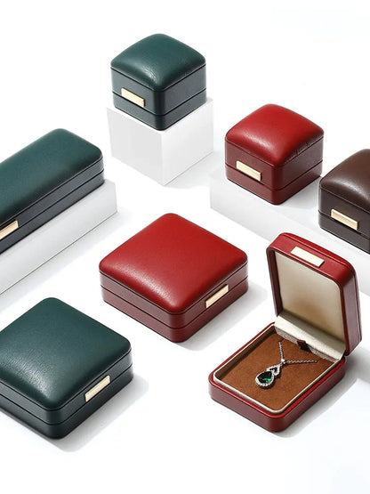 Light luxury Jewelry box high-end export suede inner bracelet bracelet necklace ring box high-end Jim Display