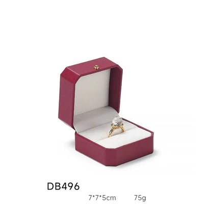 Octagonal Lace Jewelry Box PU Leather Ring Necklace Box Bracelet Pendant Earrings Jewelry Packaging Gift Box Jim Display