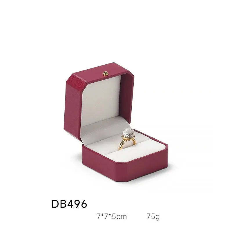 Octagonal Lace Jewelry Box PU Leather Ring Necklace Box Bracelet Pendant Earrings Jewelry Packaging Gift Box Jim Display