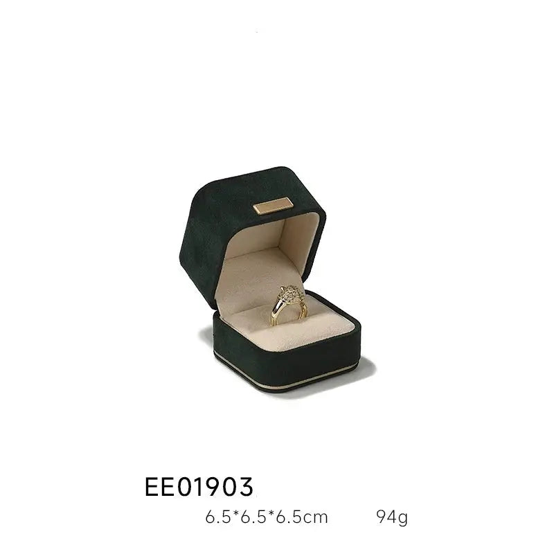 Light Luxury Jewelry Box in Premium Quality Suede, Various Colours Available Jim Display