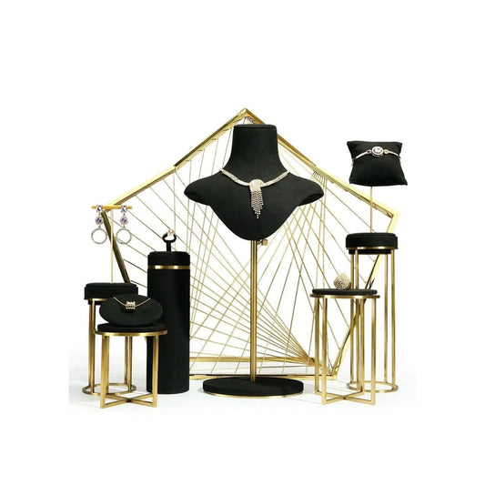 Black Premium jewellery window display props Jim Display