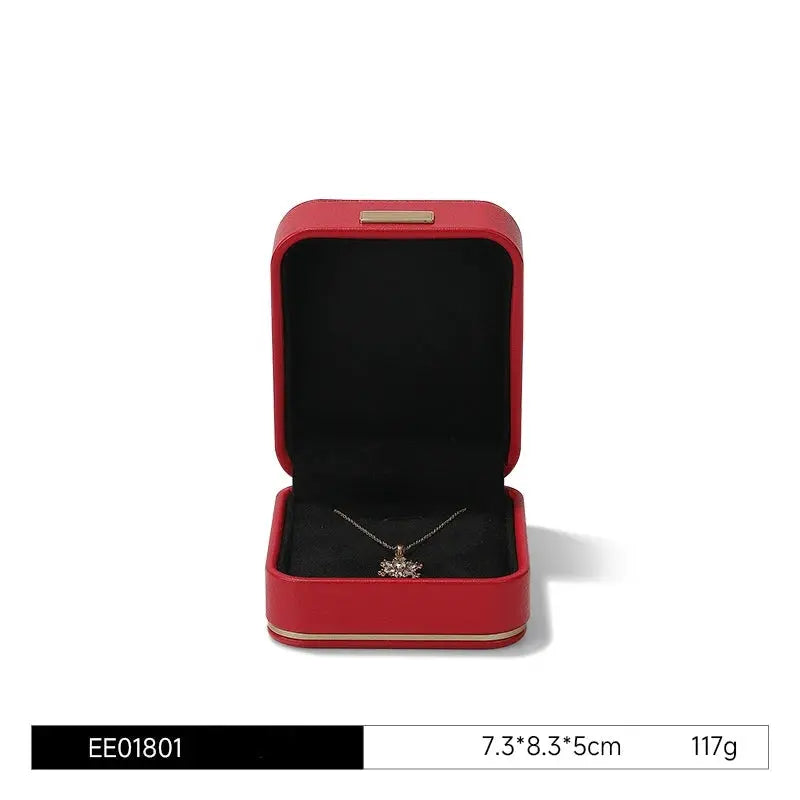 Jewelry box, wedding PU leather ring box, earrings, necklace storage box, confession jewelry packaging, gift box Jim Display