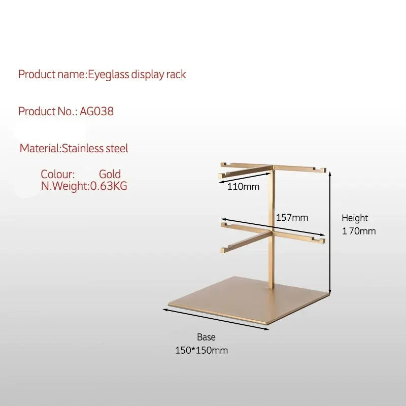 Stainless steel glasses display rack glasses store storage rack display props sunglasses sunglasses table stand new style Jim Display