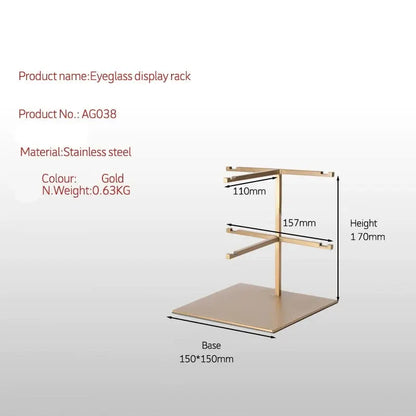 Stainless steel glasses display rack glasses store storage rack display props sunglasses sunglasses table stand new style Jim Display