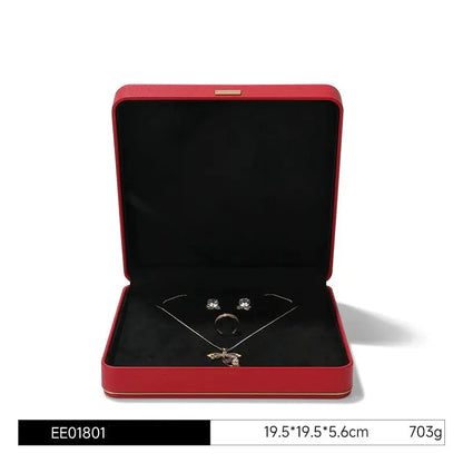 Jewelry box, wedding PU leather ring box, earrings, necklace storage box, confession jewelry packaging, gift box Jim Display