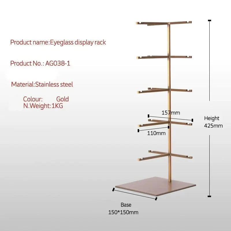Stainless steel glasses display rack glasses store storage rack display props sunglasses sunglasses table stand new style Jim Display